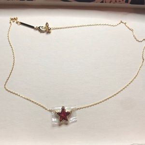 Red Drusy Rae Star Necklace
